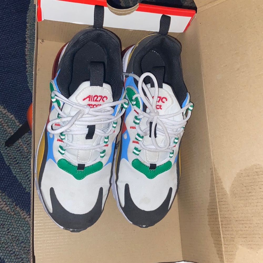 Nike Air Max 270 React Gs White University Red